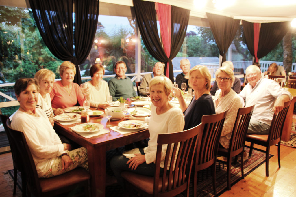 Group dinner in Glenella Dining Room