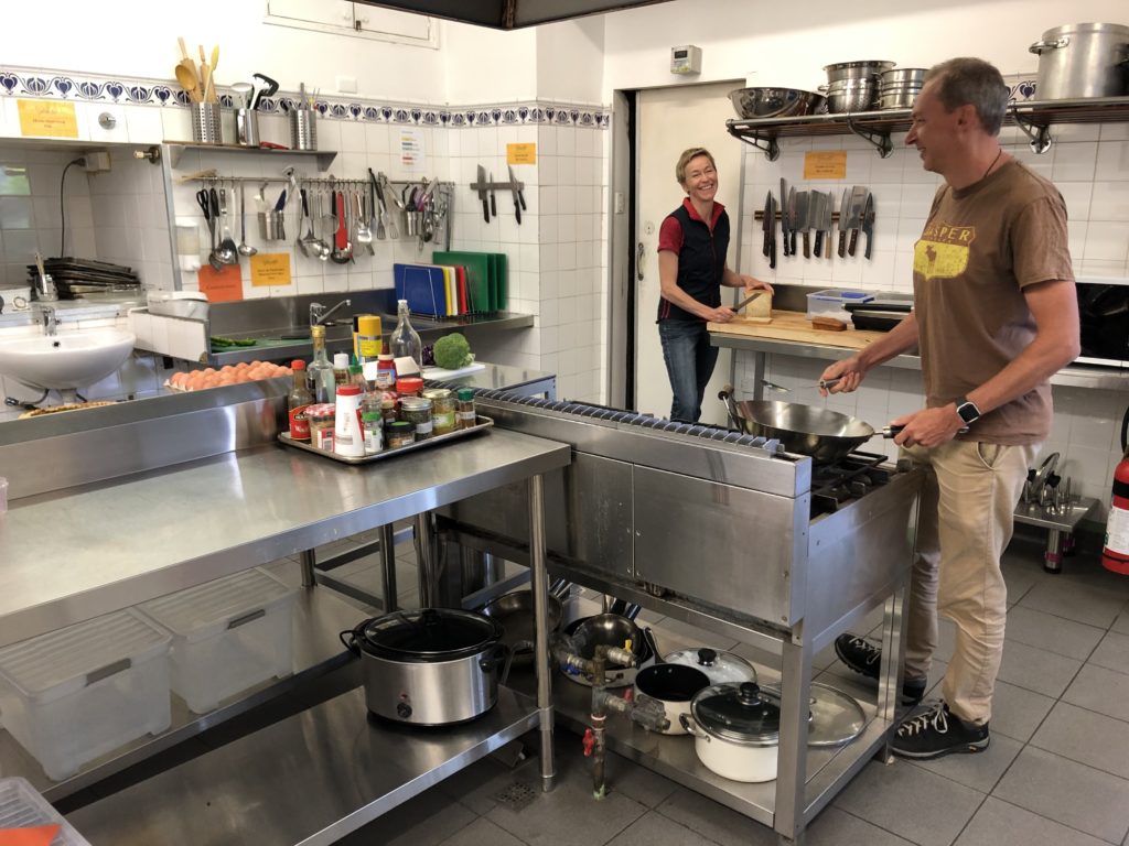 Large chef-style kitchen